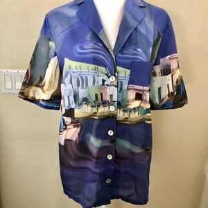 Desigual Blue Water Color Women’s Shirt